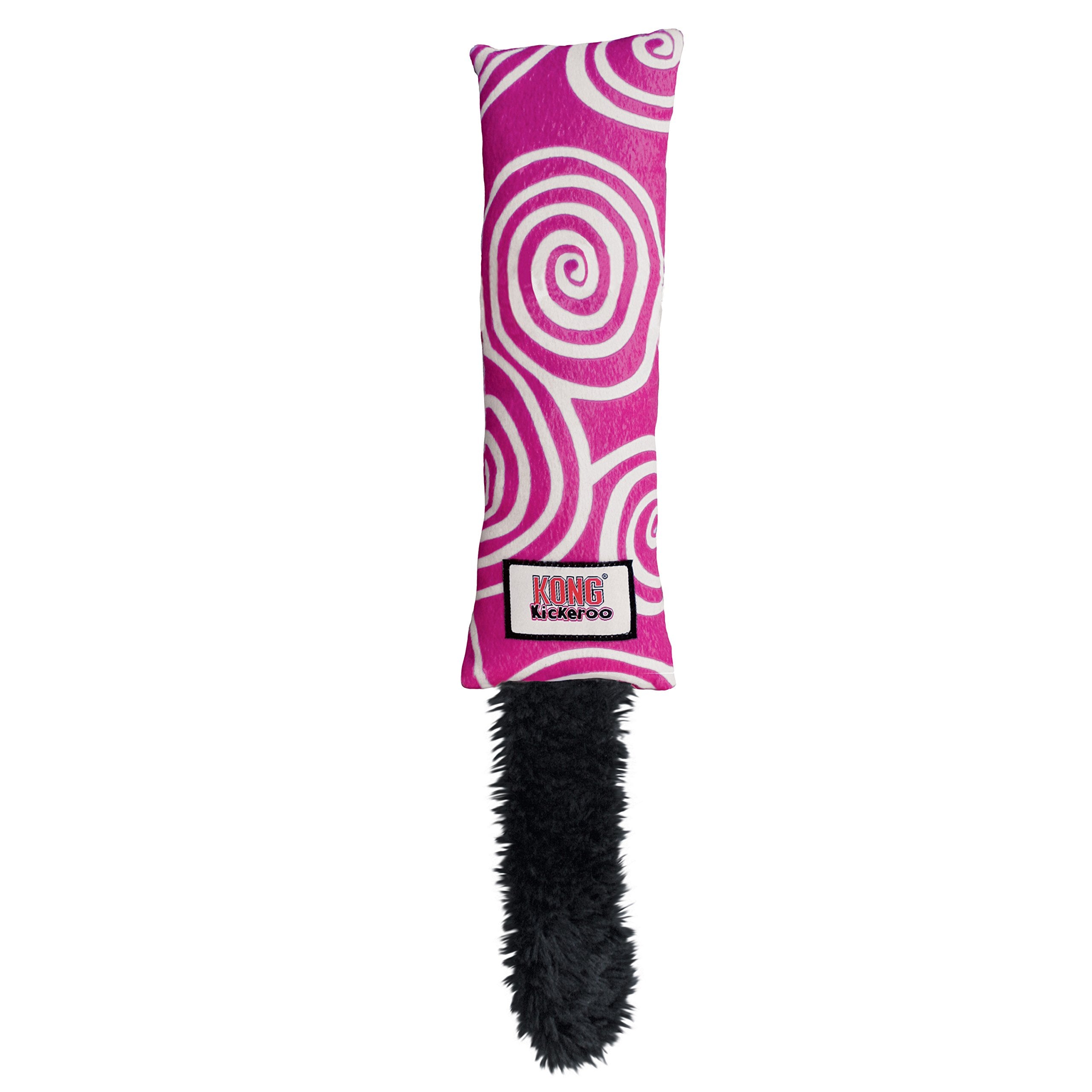 KONG Kickeroo Swirl, juguete de peluche para gatos, ideal para juego interactivo