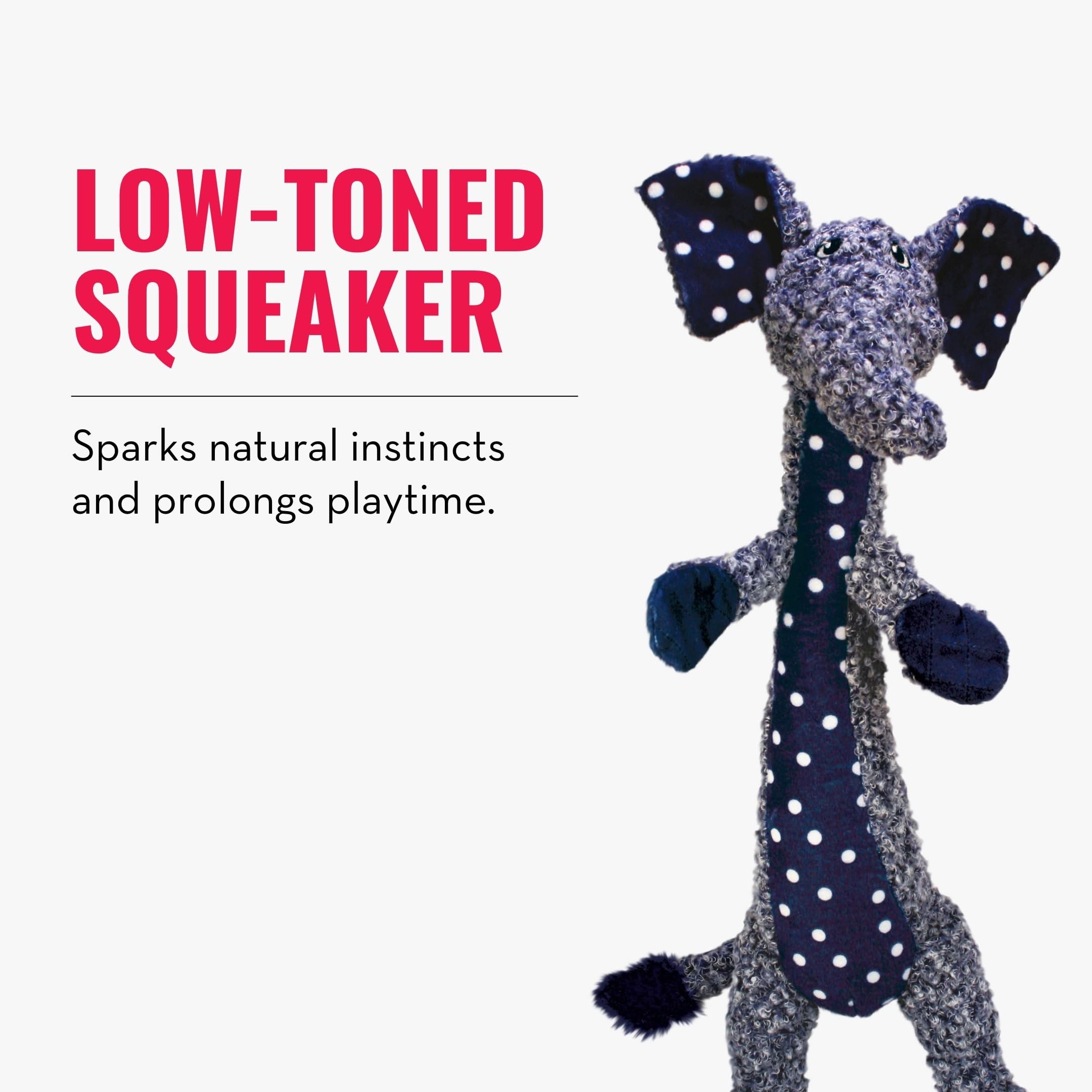 KONG Luvs Elefante, mordida cómoda para perros activos.