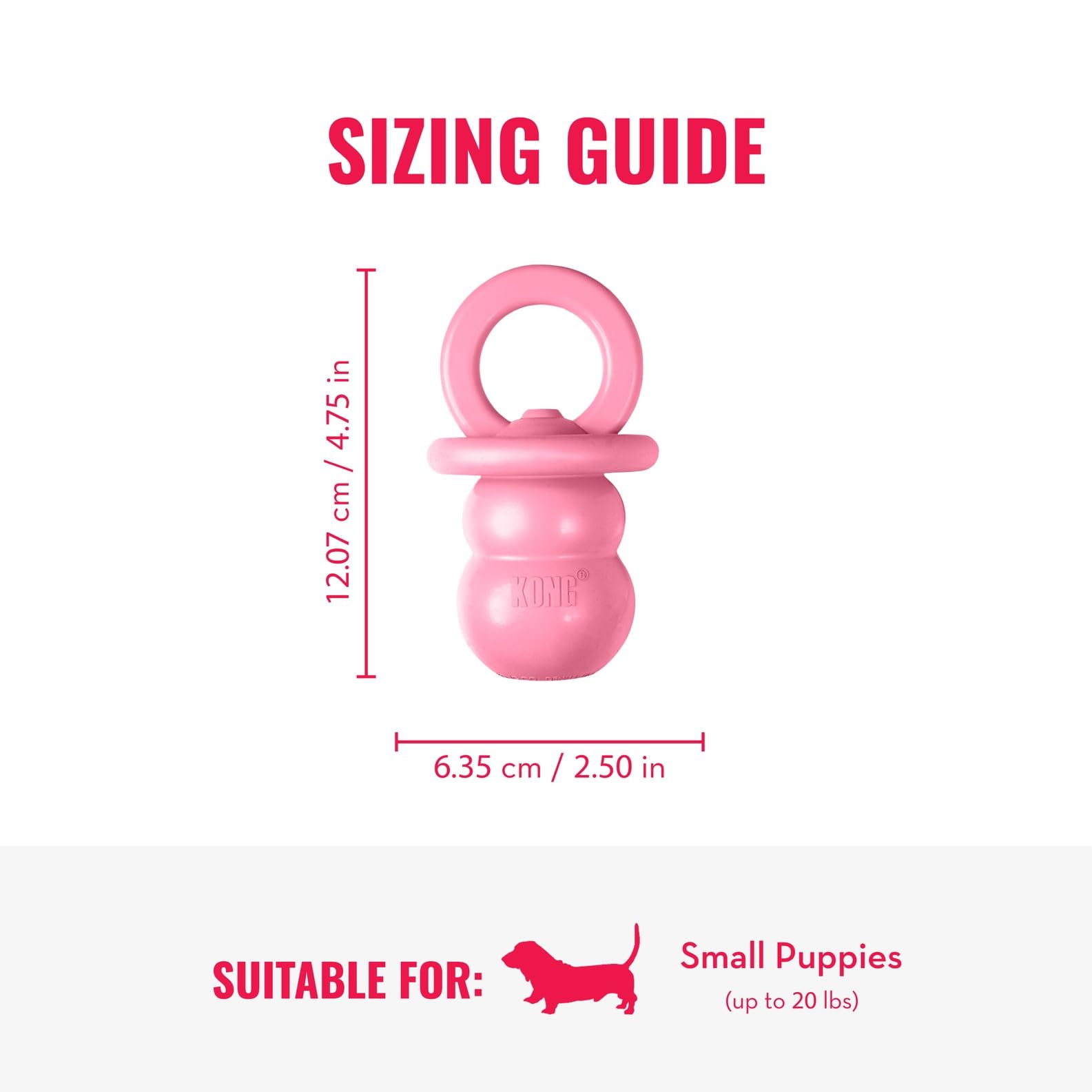 KONG Binkie rellenable para premios, ideal para mantequilla de cacahuate o croquetas.