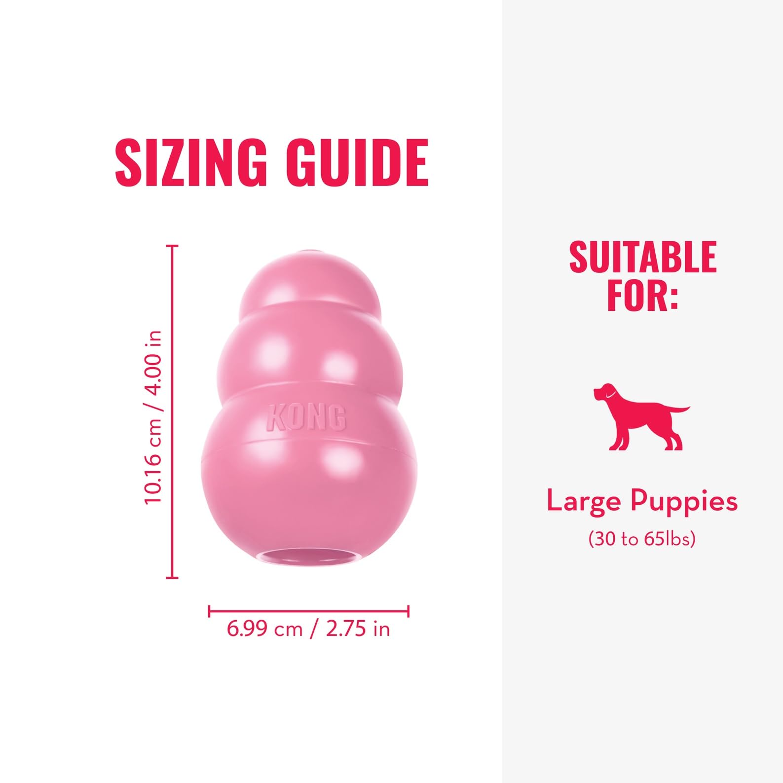 KONG Puppy fabriqué aux États‑Unis, qualité et sécurité.