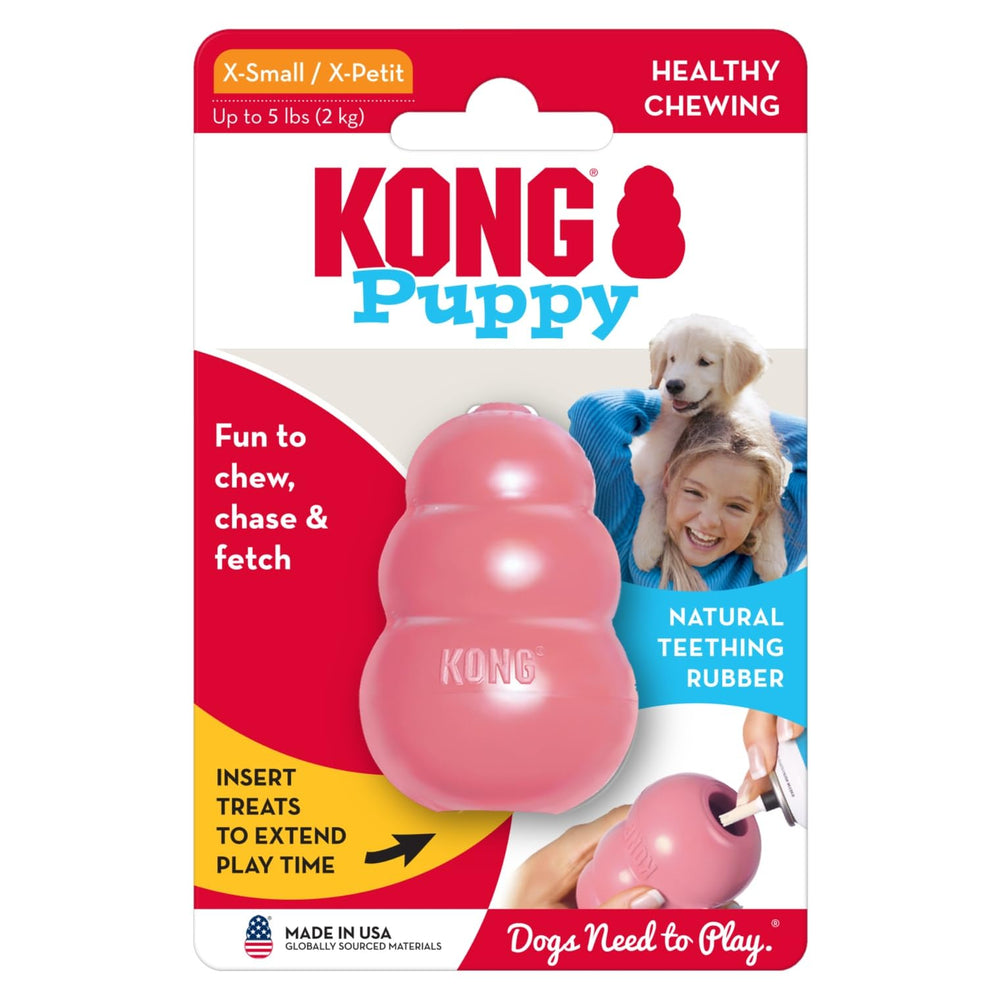 KONG Puppy: juguete para cachorros, ideal para juego suave y exploración.