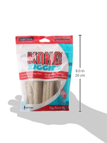 KONG Puppy Stuff'n Ziggies, textura crujiente para digestión fácil en cachorros
