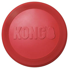 KONG disco de goma grande, detalle en goma resistente para sesiones prolongadas.