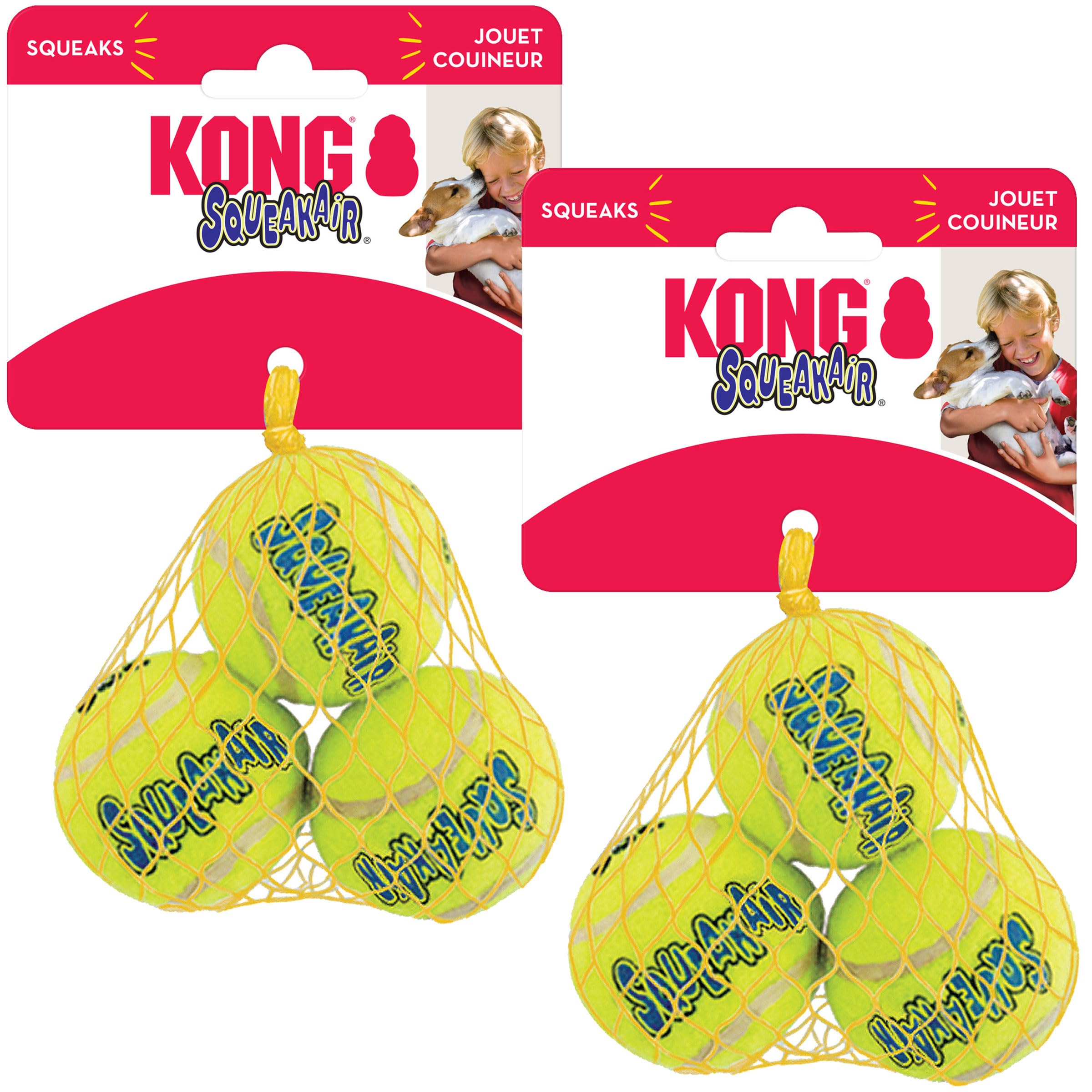 KONG Squeakair: pelota-tenis con chirriador, ideal para jugar a traer