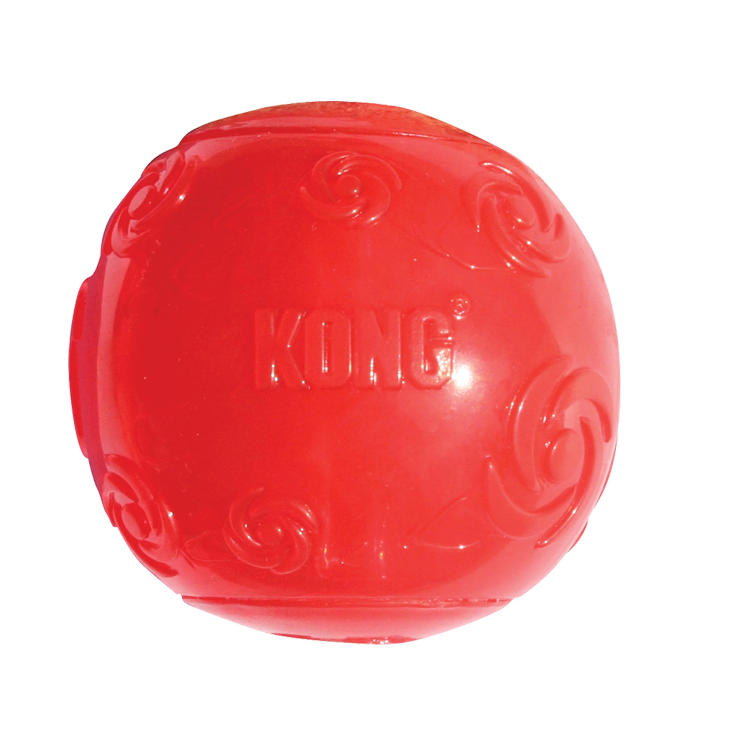 KONG Squeezz balón XL para perro, perfecto para lanzamientos y estimulación sensorial.