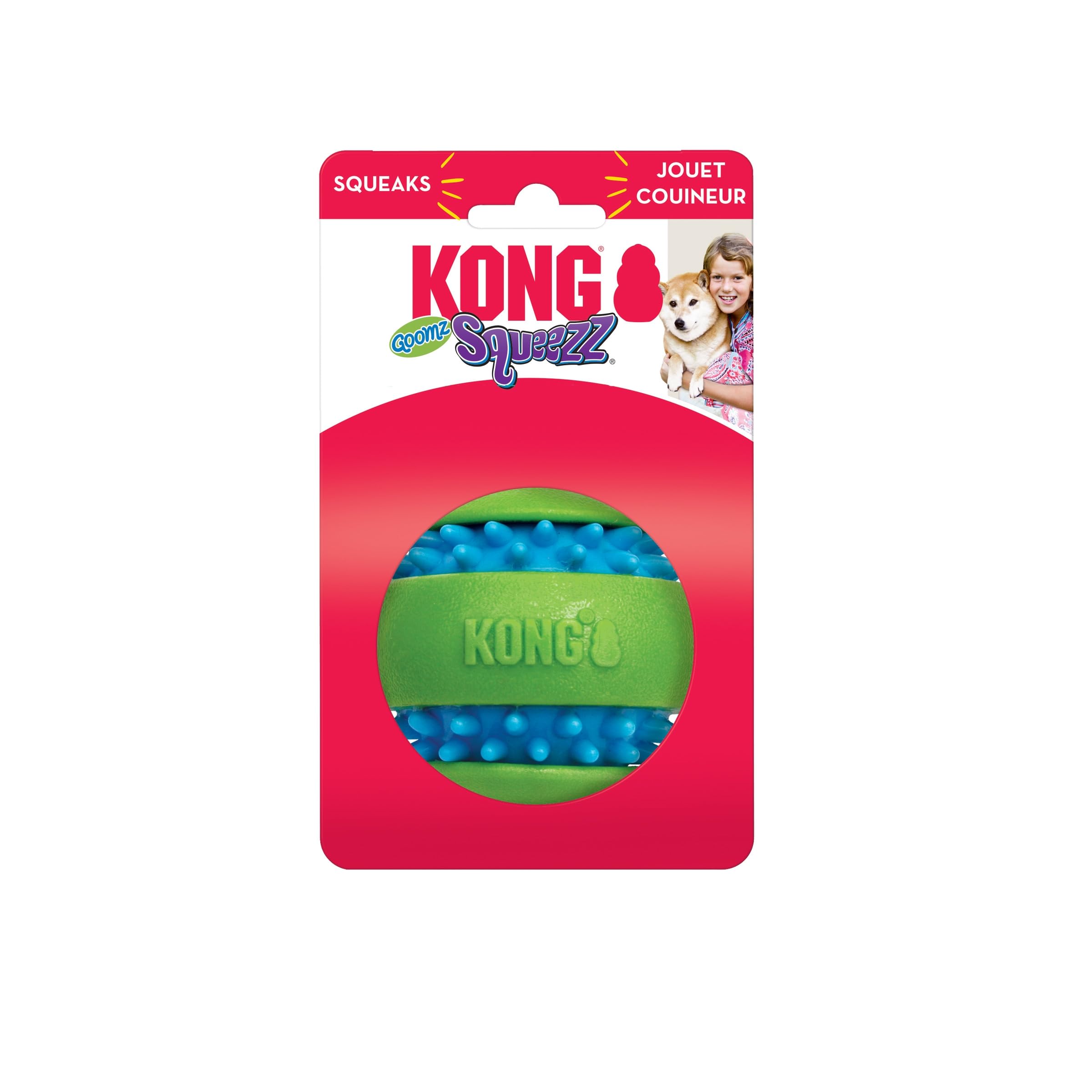KONG Squeezz Goomz Ball Lg material duradero para juego prolongado