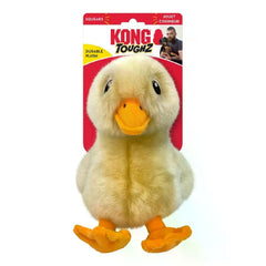 KONG Toughz, juguete-doble-squeaker-pato para estimular juego activo y entrenamiento.