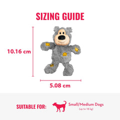 KONG Wild Knots Bear XS, perfecto para perros pequeños.