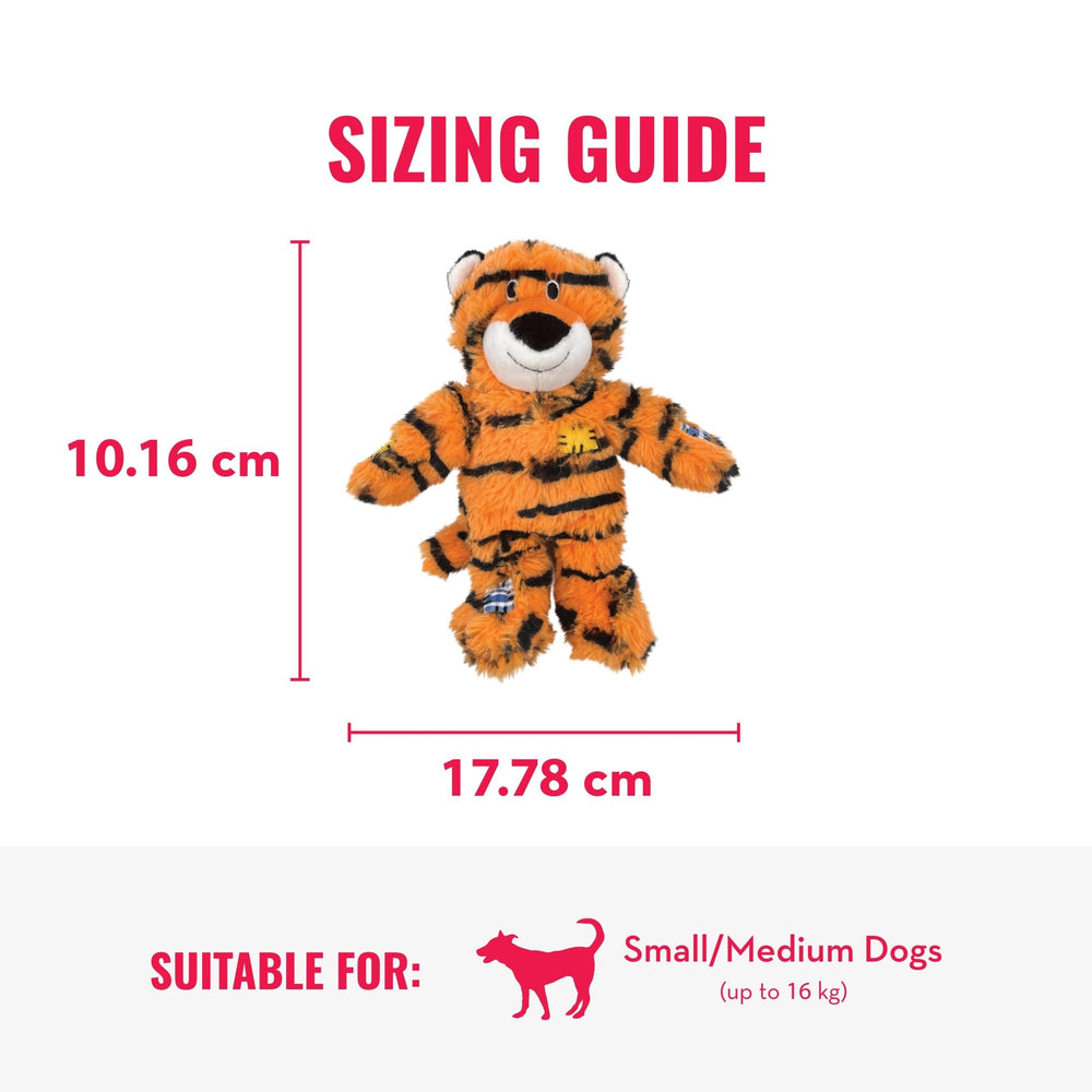 KONG Wild Knots Tiger, relleno mínimo para menos desorden en casa