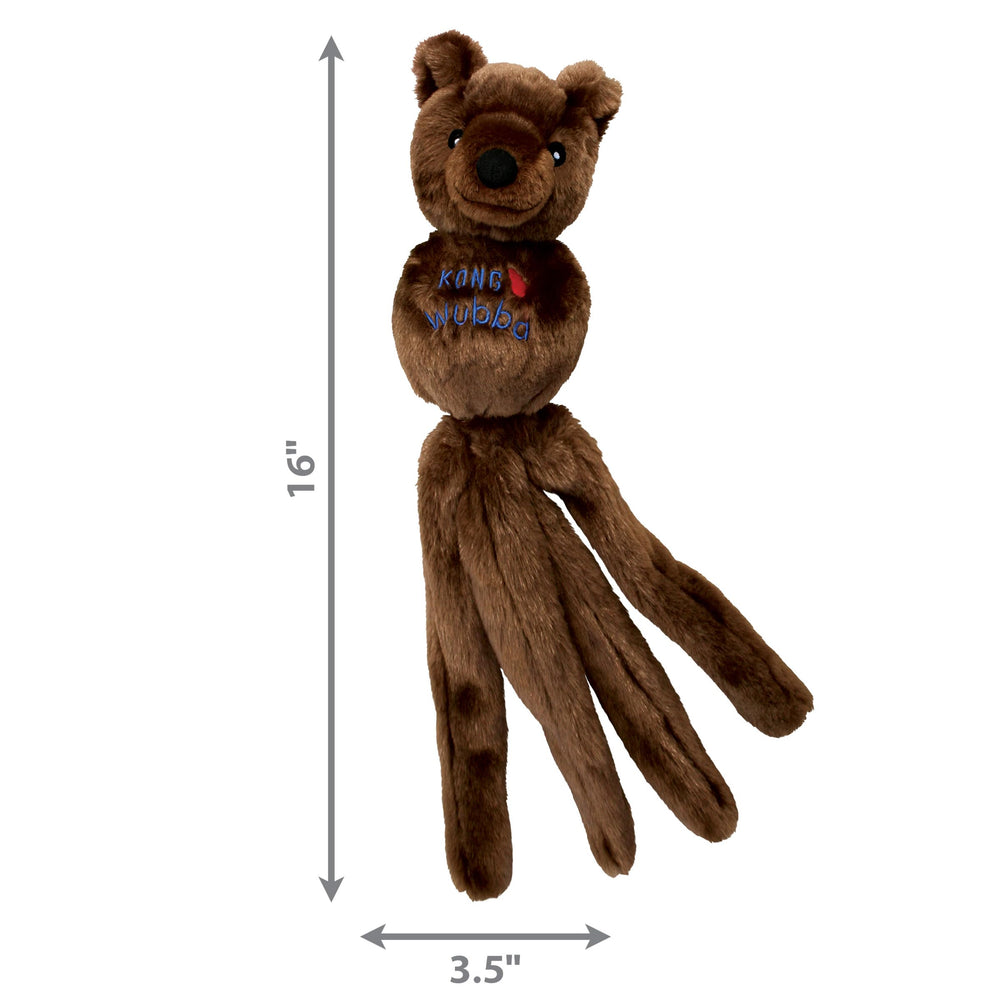KONG Wubba Friend para uso interior y exterior, entretenimiento duradero para perros.