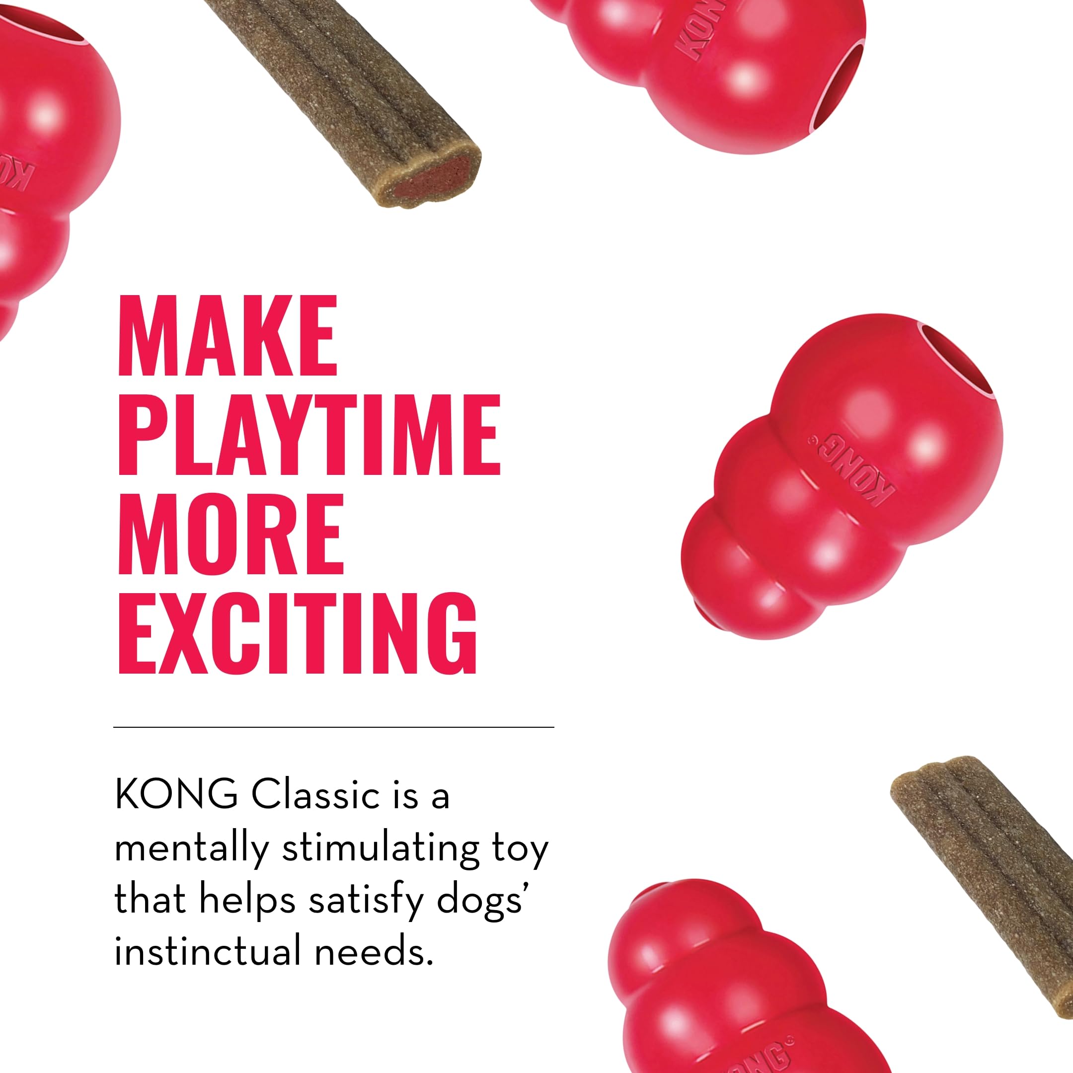 KONG Ziggies sabor pollo, premios dentales para perros