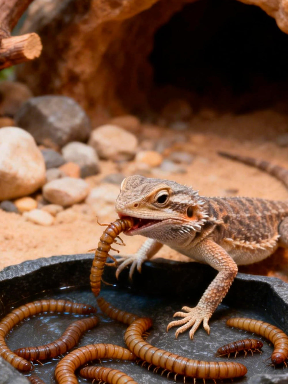 KooingTech plato-reptil tamaño-m ideal para mascotas pequeñas.