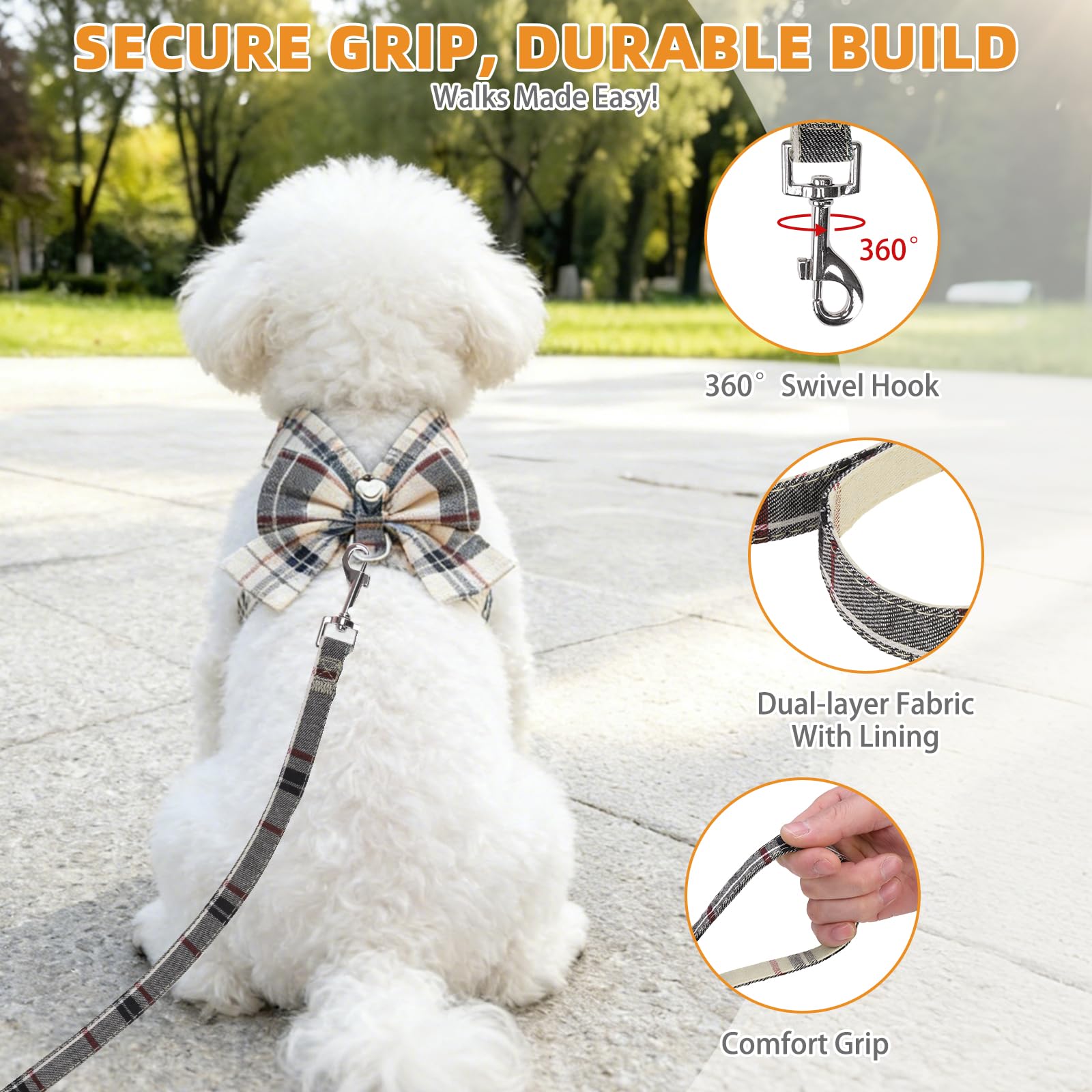 KOOLTAIL arnés para perro pequeño con diseño sin tirones
