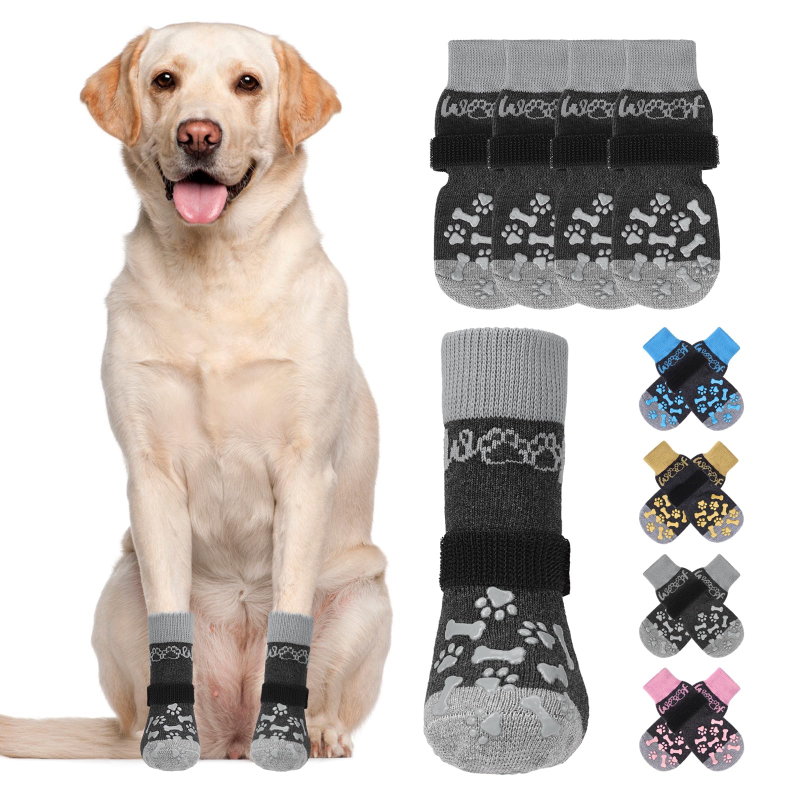 KOOLTAIL calcetines para perro patitas, protección suave para pavimentos duros.