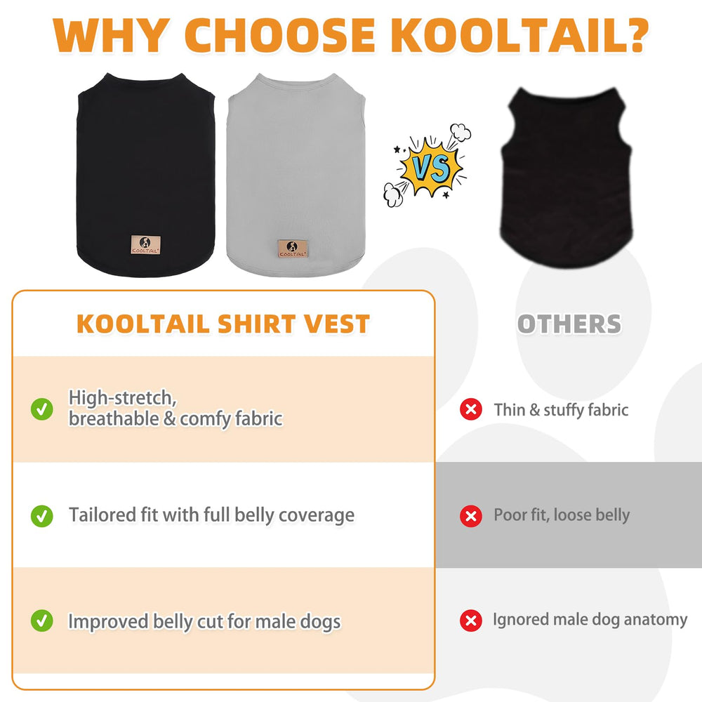 KOOLTAIL camiseta-vest anti-caída de pelo, ayuda a mantener el pelo bajo durante paseos