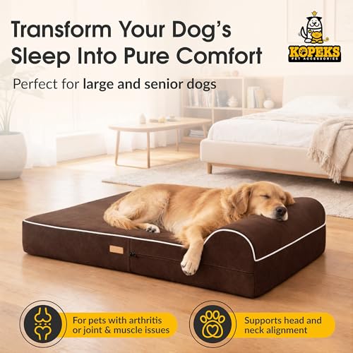 KOPEKS cama para perros con funda impermeable para mayor higiene