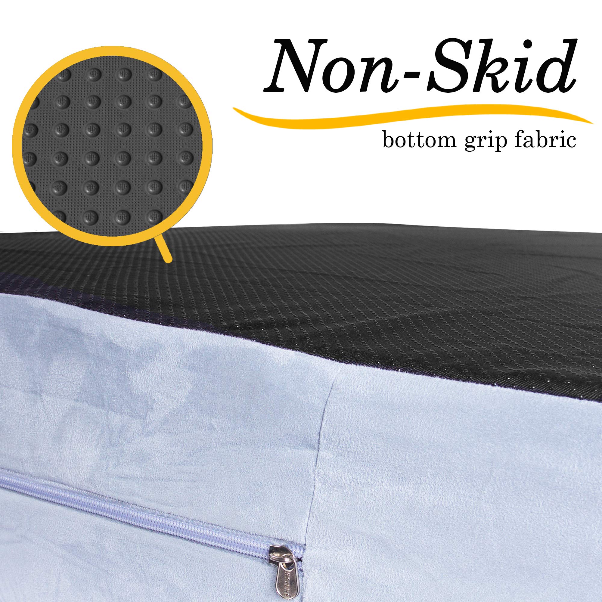 KOPEKS funda de cama para perro XL gris, cierre seguro para uso diario.