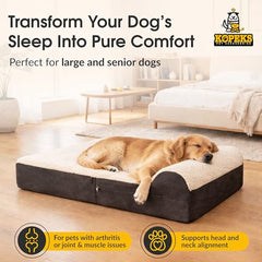 KOPEKS Jumbo colchón memory para perros XL que distribuye el peso de forma suave