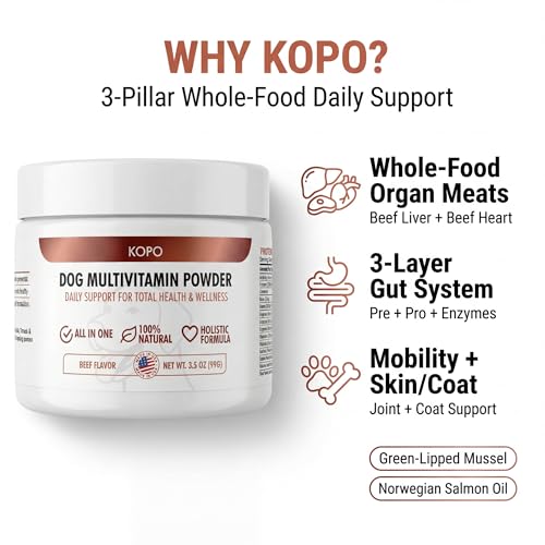 Kopo polvo suave listo para mezclar con comida de perros