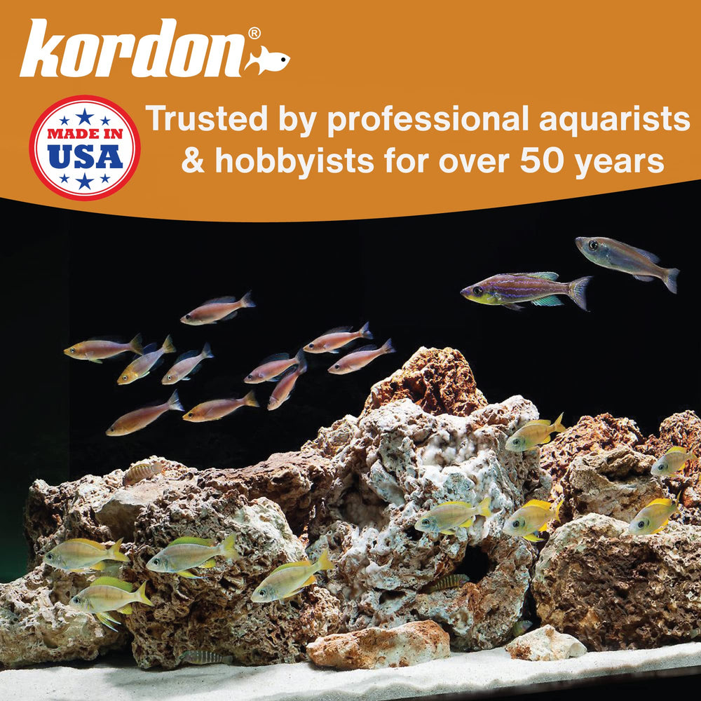 Acuario marino y de agua dulce con AmQuel Plus estable.