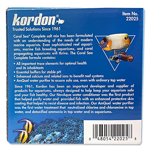 Kordon Mezcla de Sal Marina, disolución rápida para acuarios.