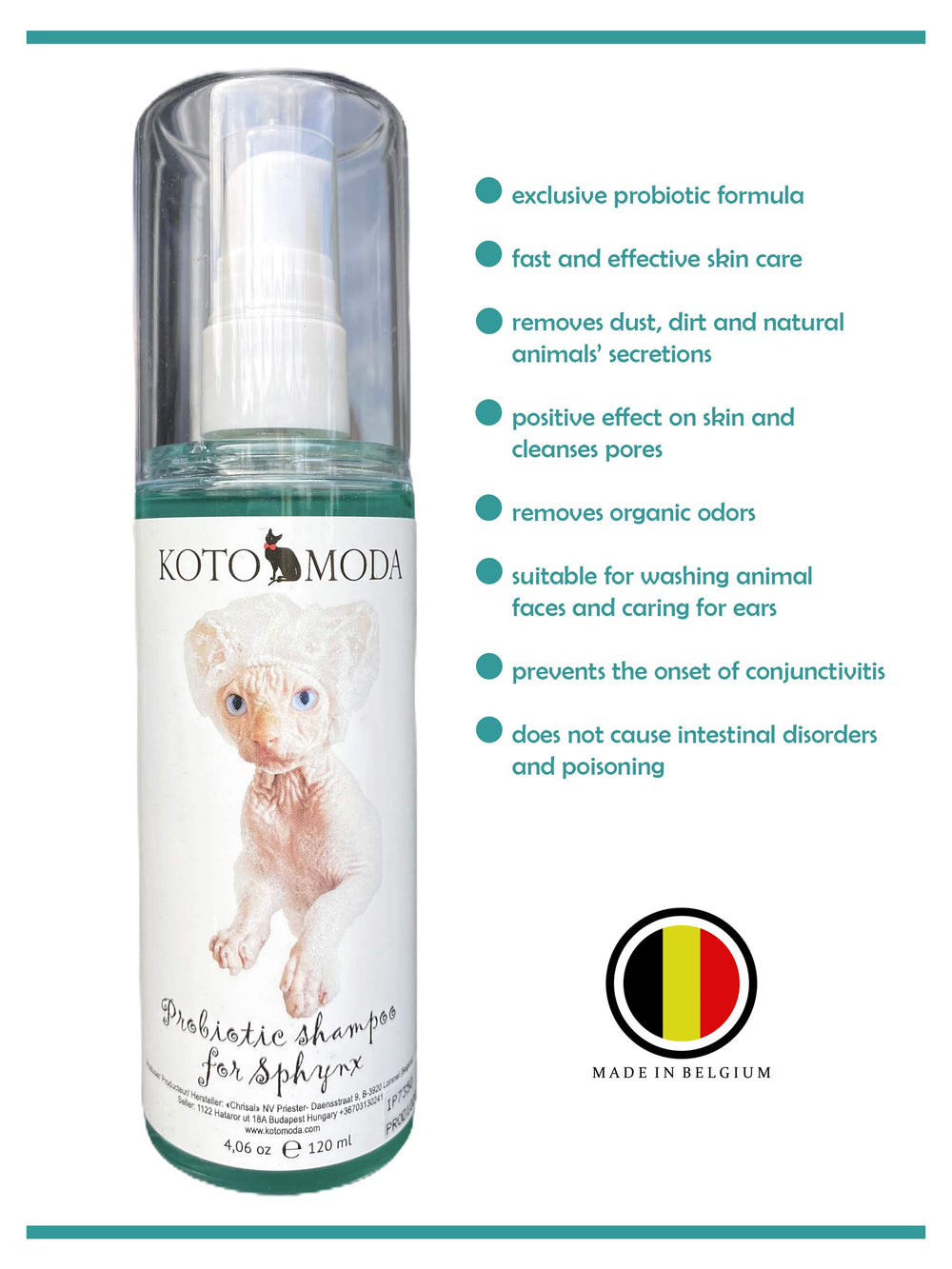 Kotomoda Champú Probiótico, espuma suave que facilita enjuague y deja sensación de limpieza.
