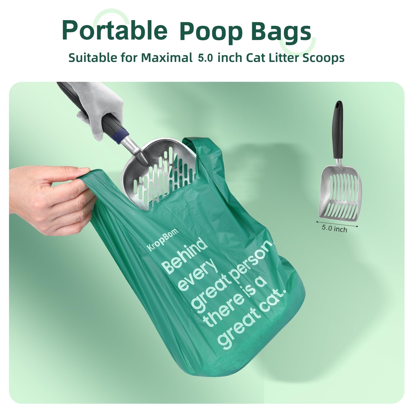 KropBom bolsas impermeables para caca de gato, evitan filtraciones