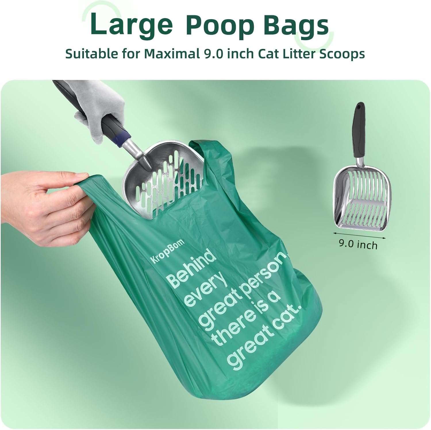 KropBom bolsas sin fragancia para gato, protegen del olor durante el día