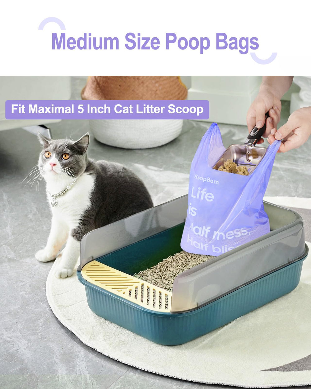 Bolsas KropBom hechas con plástico reciclado para mayor sostenibilidad.