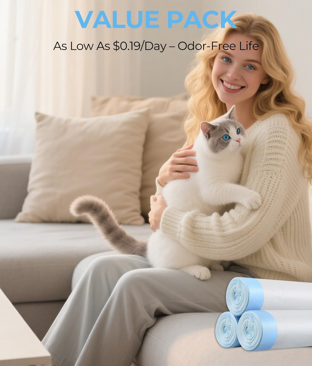 KropBom bolsas para uso diario de gato, comodidad y limpieza.