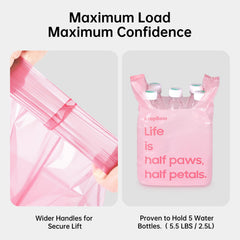 Material reciclado 70% PCR de KropBom, opción sostenible para mascotas.