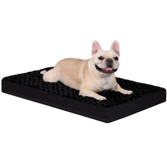 KSIIIA cama para perro jaula terciopelo rosa impermeable, descanso suave y protección frente a líquidos.
