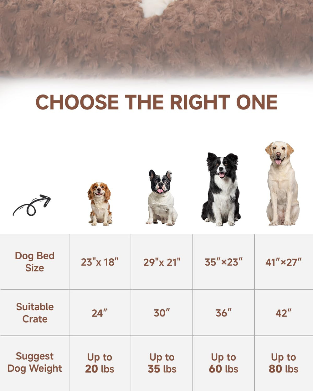KSIIA Cama para perro lavable lujo marrón llega en empaque compacto para inflar.