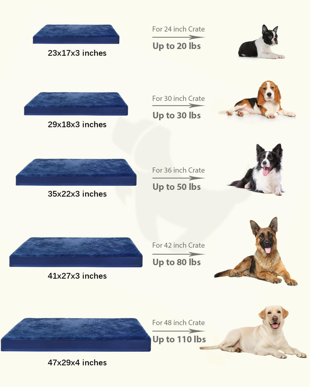 KSIIA cama versátil para jaula o viaje, ideal para perros de tamaño medio.