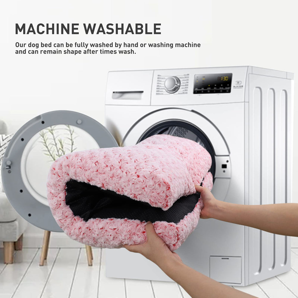 KSIIA cama de viaje rosa, práctica para coche o transportín.