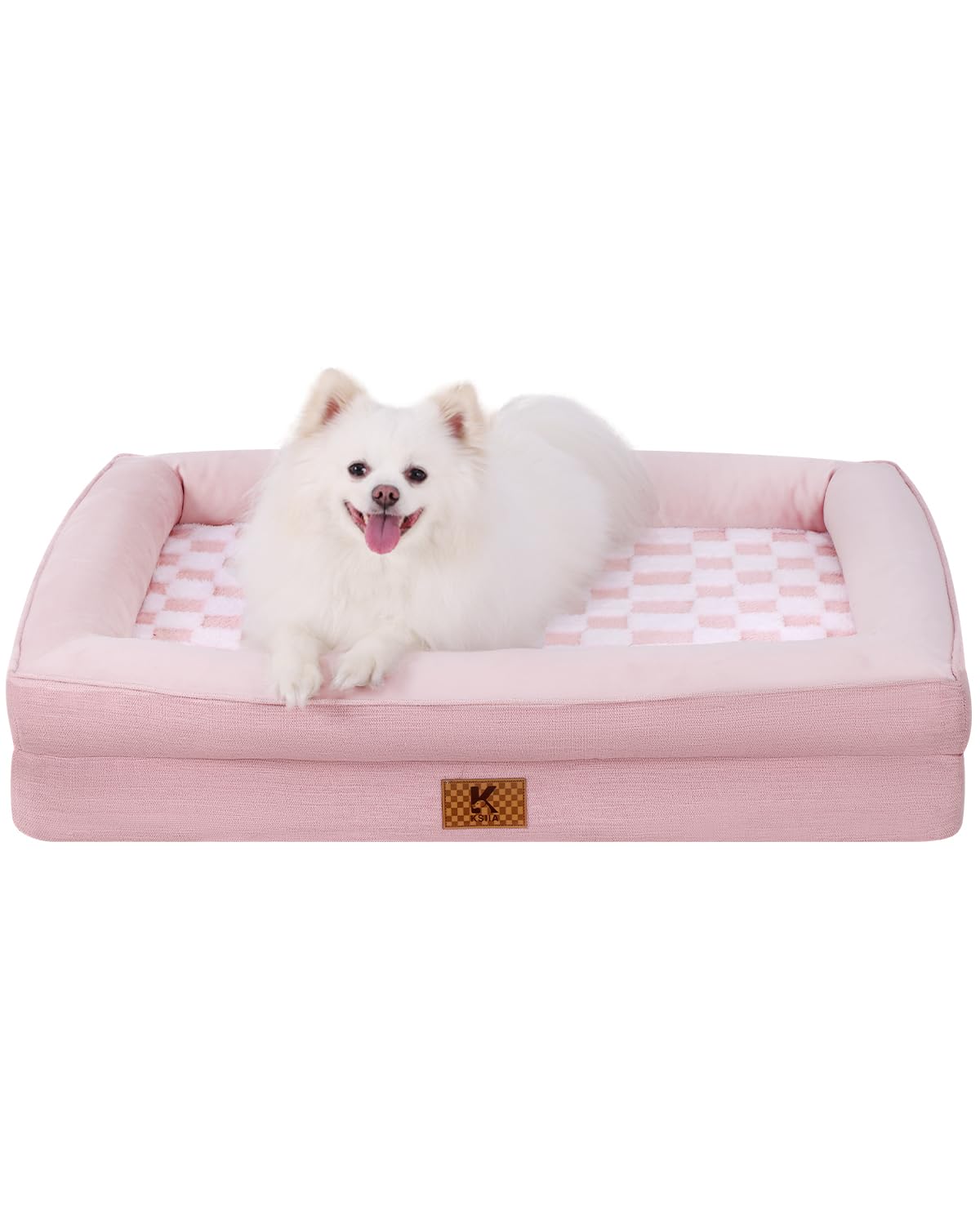 KSIIA Cama para perros XL con espuma de memoria tipo huevo y descanso profundo.