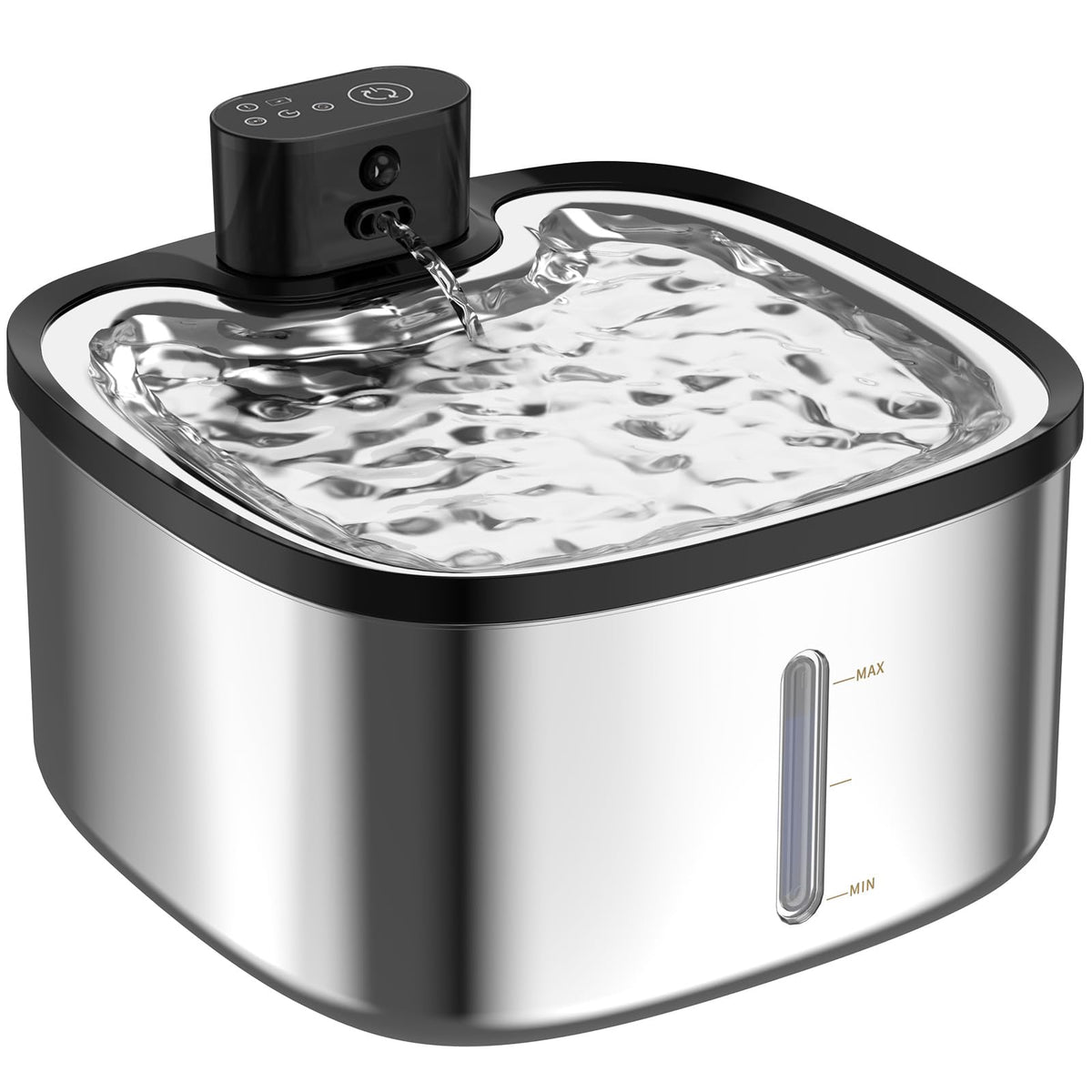 Ksuefao bebedero gato acero inoxidable, gran capacidad 3,5 L para hidratarse