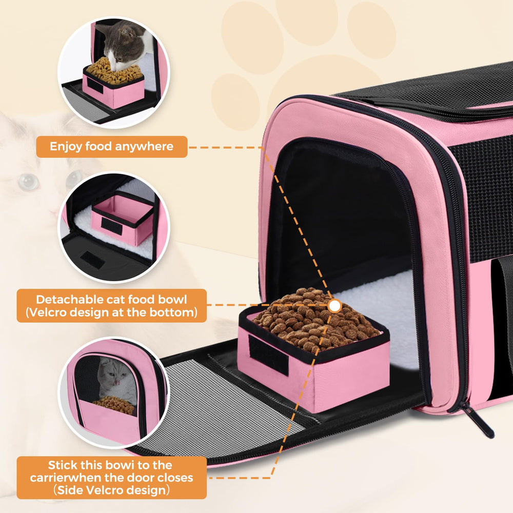 KTSOLRA tazon de alimentos desmontable facilita alimentar a tu mascota durante el viaje
