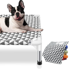 Kuntrust cama perro elevada interior desmontable, fácil de guardar y limpiar