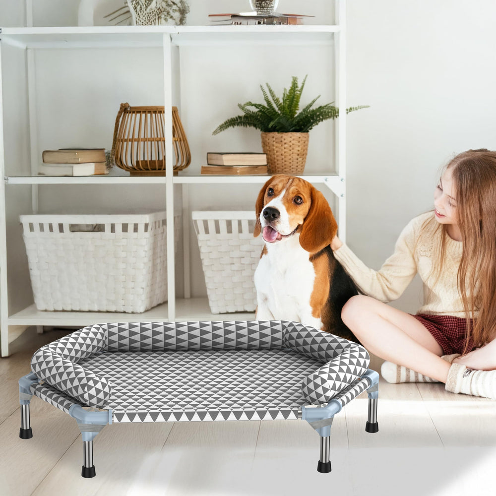 Kuntrust cama para perros medianos apta para uso interior y exterior.