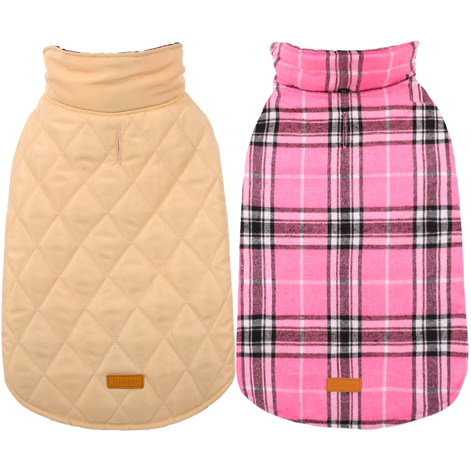 Abrigo Kuoser impermeable de doble cara para perros, ideal para paseos bajo la lluvia.