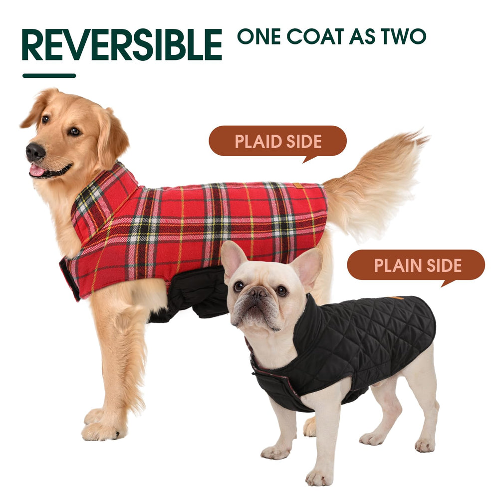 Chaqueta Kuoser para perros, ajuste de cuello y vientre con cierre de velcro.