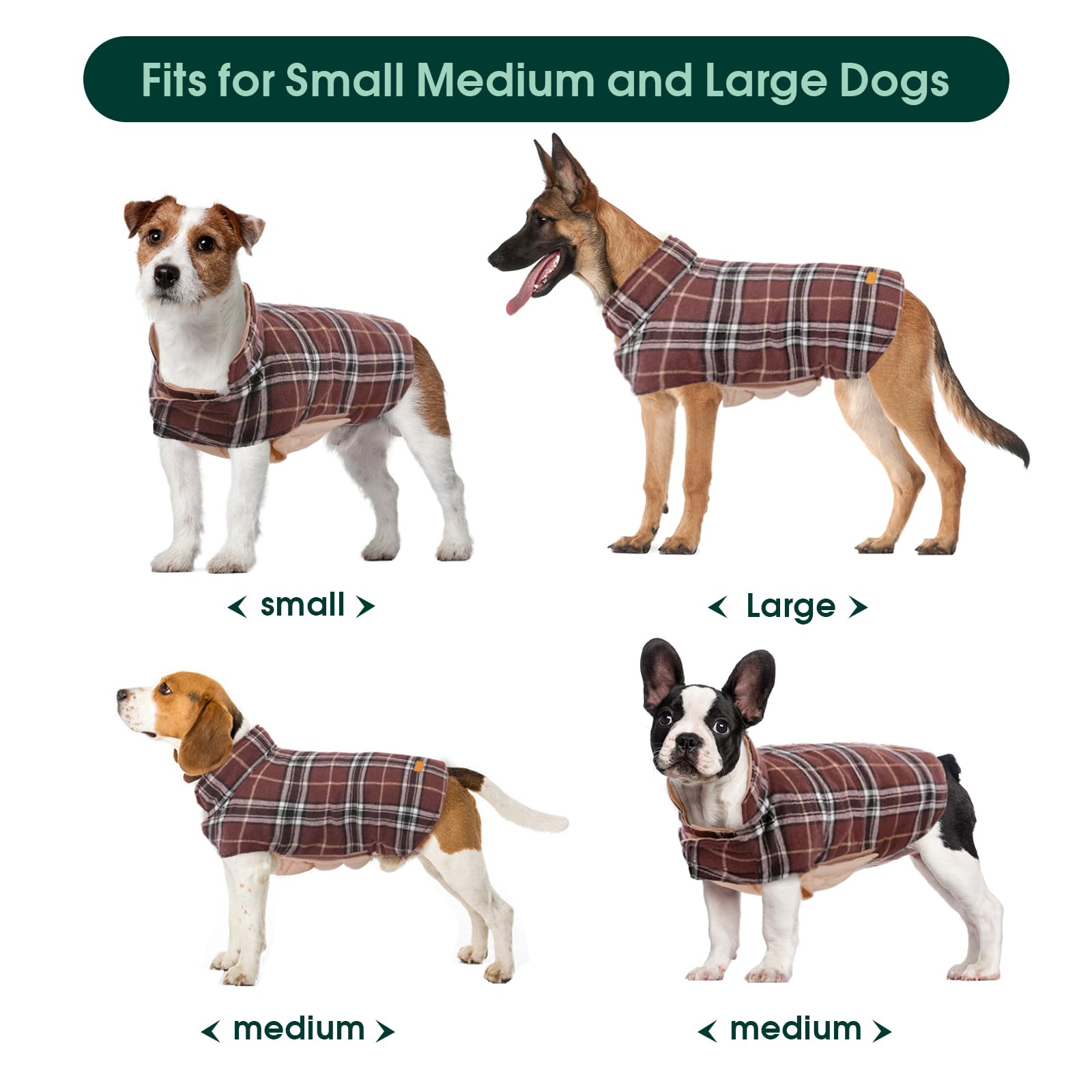Kuoser capa para perro, pecho elástico para mayor comodidad en paseos