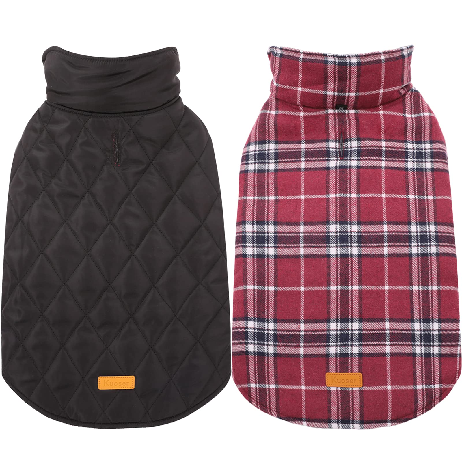 Chaqueta impermeable Kuoser para perro, vista frontal, protege contra viento y lluvia.
