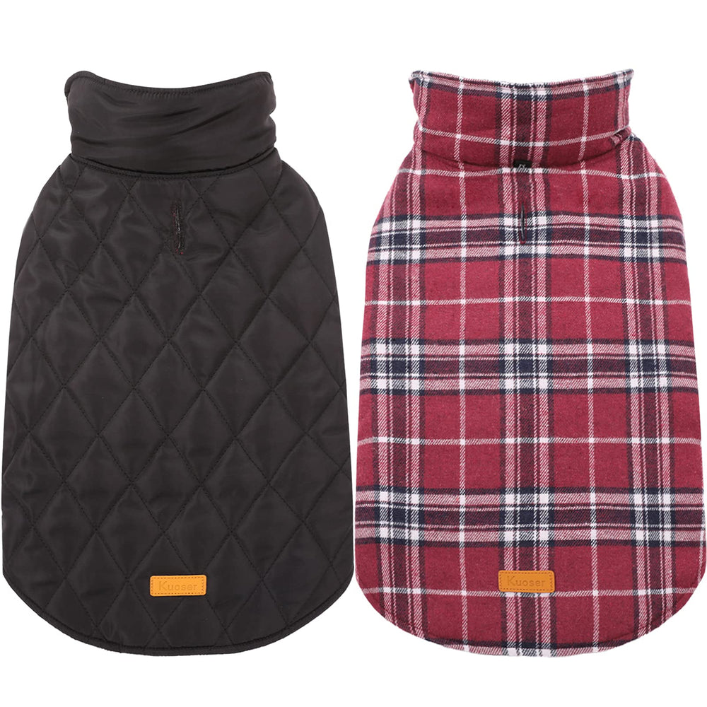 Chaqueta impermeable Kuoser para perro, vista frontal, protege contra viento y lluvia.