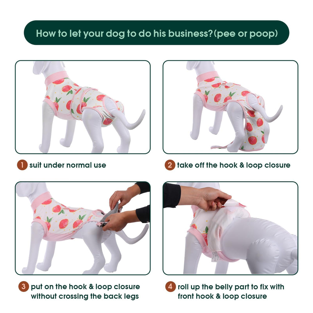 Kuoser mono para perro, fácil de poner y quitar para cambios rápidos.