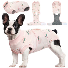 Kuoser traje de recuperación para perros, vista frontal, cómodo y suave para la recuperación
