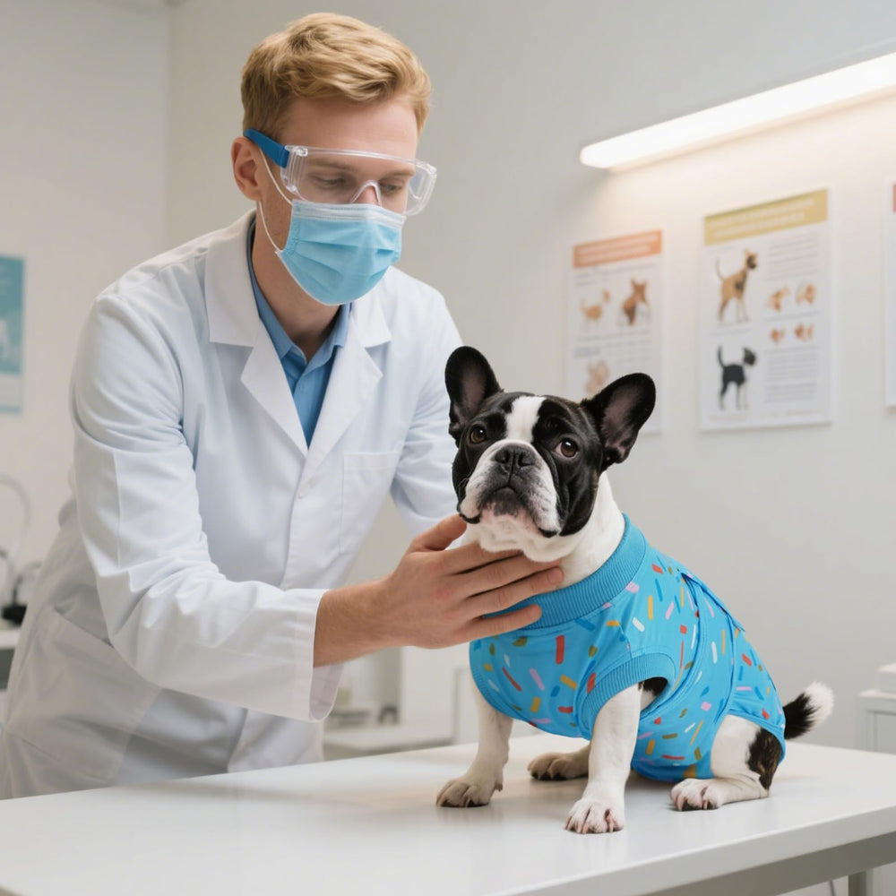 Kuoser ropa de recuperación lavable para perro, suave y fácil de limpiar.
