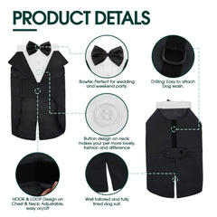 Kuoser traje perro tuxedo completo para ocasiones especiales