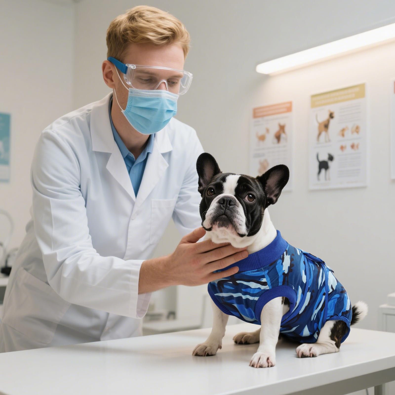 Kuoser Traje recuperación uso diario cómodo para mascotas.